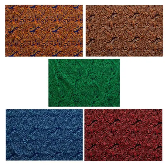 1 Yard Traditional Polynesian Tattoo Swirl Fabric 100% Cotton Light Barkcloth, 36" L x 45" W Green {2}