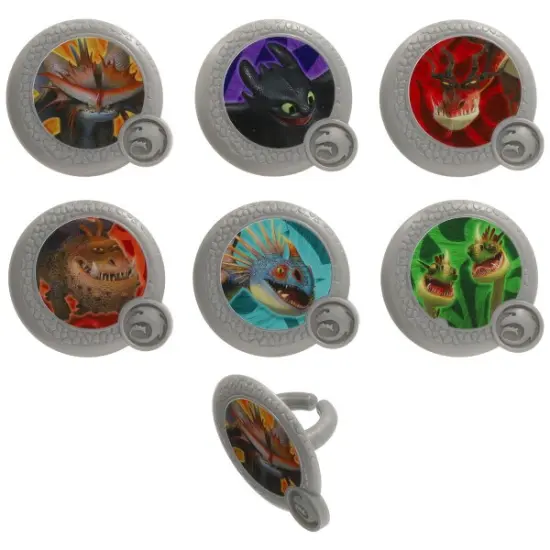 How to Train Your Dragon Dragon Shield Cupcake Rings 12ct {1}