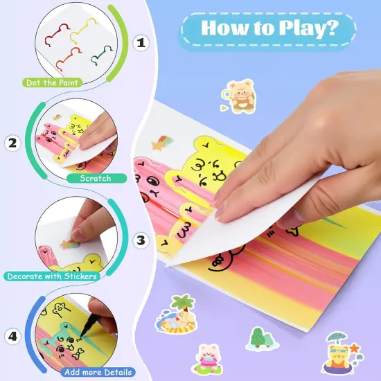 Rainbow Scratch Art {2}