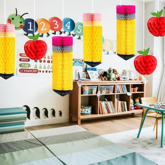 12Pcs Back to School Hanging Honeycomb {5}
