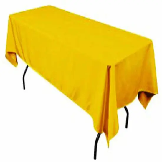 Classic Yellow Rectangular Tablecloth 60&times;144 Inch for Party & Catering {1}