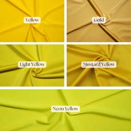 1 Yard Gold Shiny Milliskin Nylon Spandex 4 Way Stretch Fabric for Unique Looks 60" Width {1}