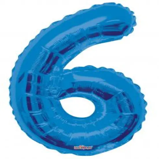 34" Numeral 6 Balloon - Blue, 1ct {1}