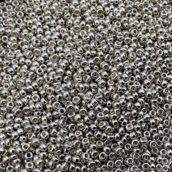Galvanized Silver Miyuki Japanese Round rocailles Glass Seed Beads 11/0 Approximately 23 Grams 5-inch Tube {1}