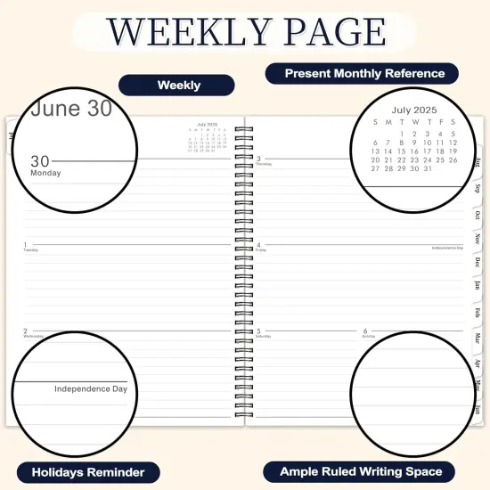 Academic Planner 2025-2026 - 9&rdquo; &times; 11&rdquo; (Black) {4}