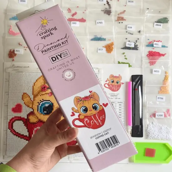 Owl Nika CS2374 7.9 x 7.9 inches Wizardi Diamond Painting Kit {5}