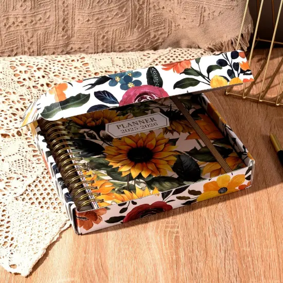 18 Months Planner 2025-2026 - 8.3 x 9.3 Inch (Sunflower) {5}