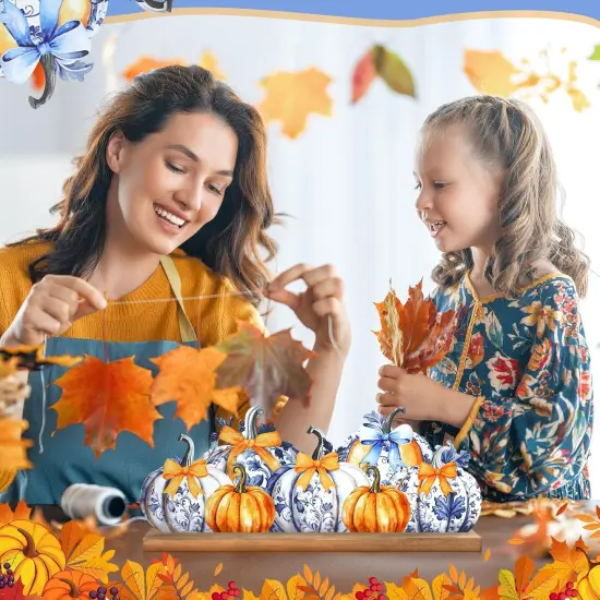 Fall Pumpkin Metal Sign for Tabletop {3}