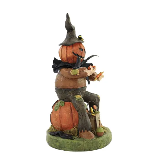 Charles Mcclenning 10.0 Inch King Of The Cornfield Halloween Figurine , Lightweight Halloween Decor Scarecrow Pumpkin Halloween Orange {3}