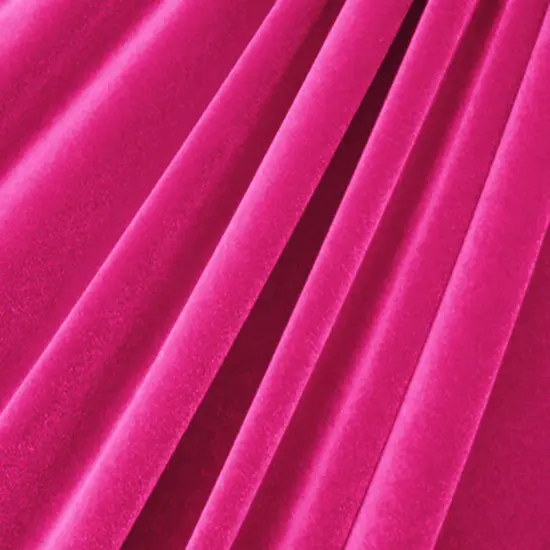 1 Yard Stretch Velvet Fabric Medium Weight Soft Sheen 4-Way Stretch Apparel 58/60" Width Fuchsia {1}