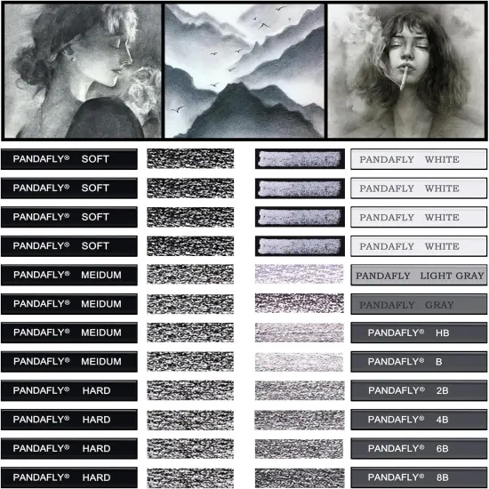 24 Pieces Black & White Vine Charcoal Sticks for Drawing, Sketching {2}