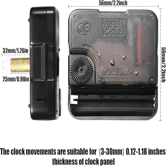 Quartz Clock Mechanism Kit, DIY Wall Clock Mechanisms, Clock Movement Parts Motor Replacement DIY Repair Parts {3}