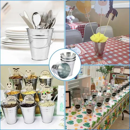 Metal Buckets with Handle {4}