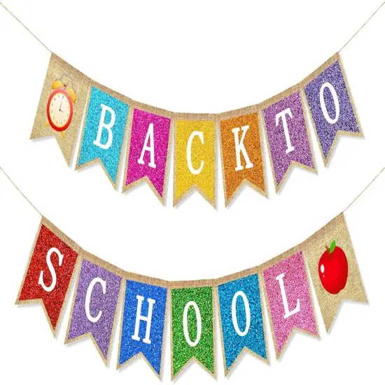 Back to School Burlap Banners Pre-Assembled {1}