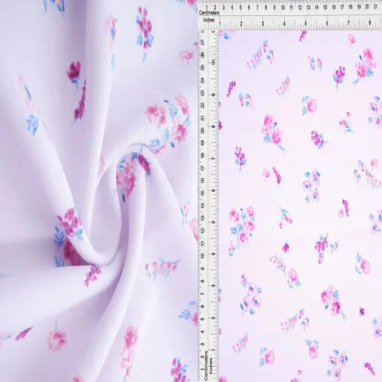 1 Yard CEY Ditsy Floral Print Woven Fabric 58/59&Prime; Wide 100% Polyester LAVENDER {1}