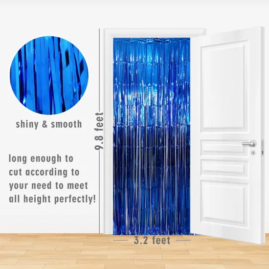 3.2 ft x 9.8 ft Metallic Tinsel Foil Fringe Curtains Party {2}