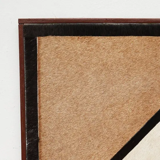 Hairon Leather Wall D&eacute;cor - Brown/Peach/White {3}