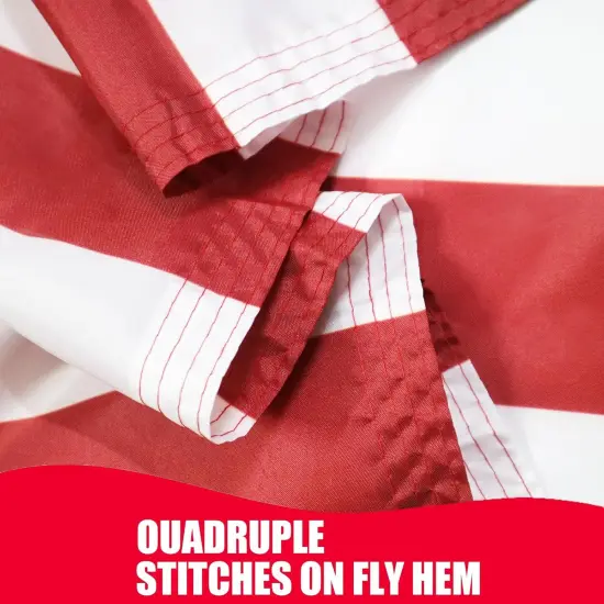 American Flag 3x5 Ft for Indoor, Made in USA 4 Brass Grommets USA Flags - Fade Reistant printing Indoor American Flag - Hanging American Flags for Room/Indoor/Bedroom/Dorm/Wall American Flag {5}