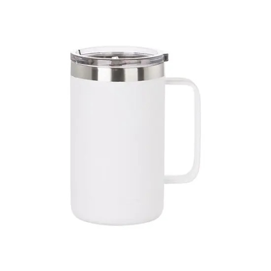 Craft Express 4 Pack 12oz Powder Coated Stainless Steel Mugs &ndash; Laser-Ready Blanks White {4}