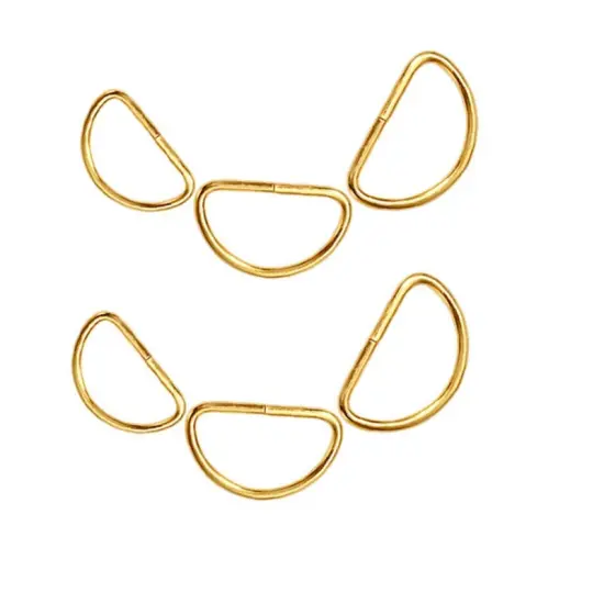 Metal D Ring 1 Inch Brass Plated Loop Ring {1}