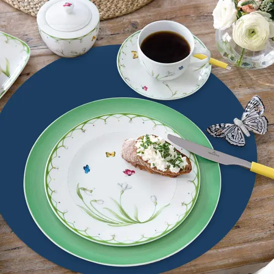 100 Pieces Navy Blue Paper Place Mats Blue Round Disposable Table Mats Decorative Placemats for Wedding Bridal Shower Navy Blue Birthday Party Dining Decor {3}