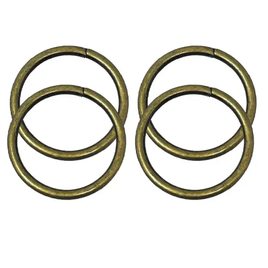 O Ring 1" Diameter Antique Brass with 1/8" Rim {1}