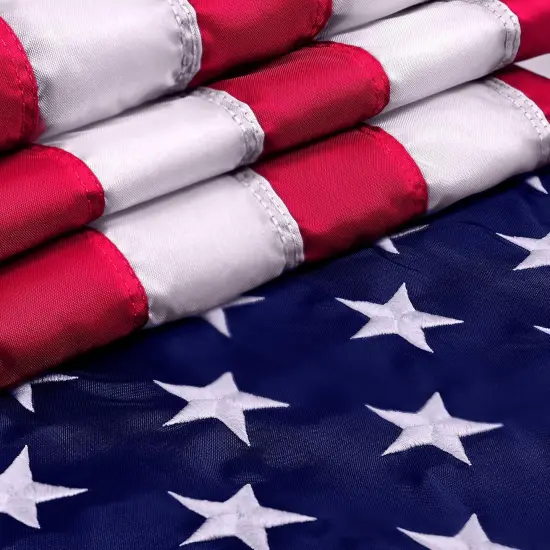 2.5x4 American Flags for Outside | Amercian Flag Made in USA Heavy Duty American Flags for Outside 2.5x4 with Embroidered Stars and Sewn Stripes American Flags for Outdoor High Wind- All Weather US {3}