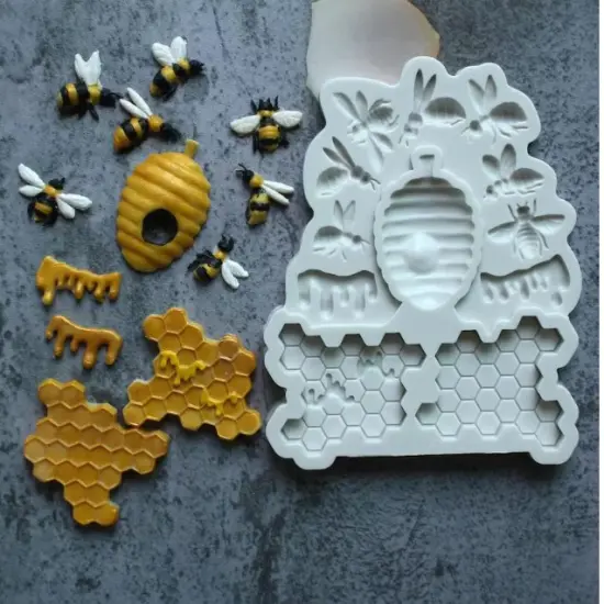 Bee Theme Silicone Mold {3}