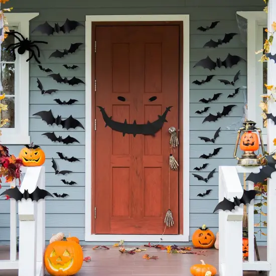 170PCS Halloween Decoration Bats {4}