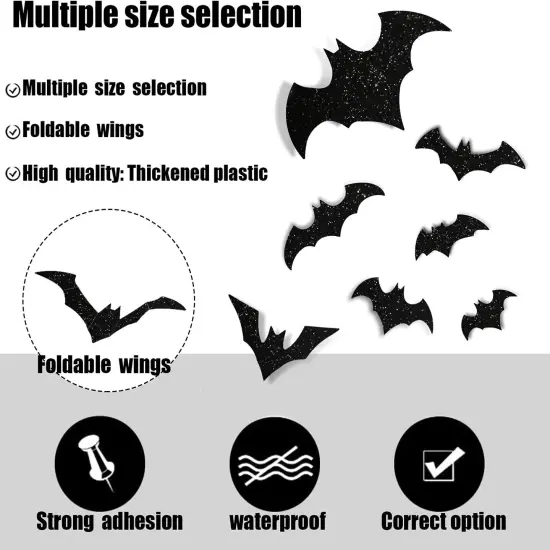 36PCS Halloween Hanging Bat {2}