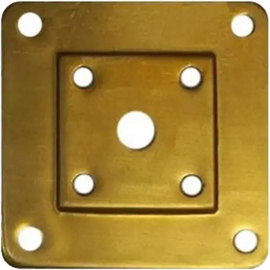 3 Inch Square Vented Solid Brass Vase Cap for Lamps, Fixtures, & Lamp Making {1}