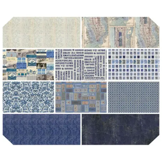 Eclectic Elements Palette Fat Quarter Bundle in Indigo by Tim Holtz for Free Spirit (FB4FQTH.INDIGO) {2}