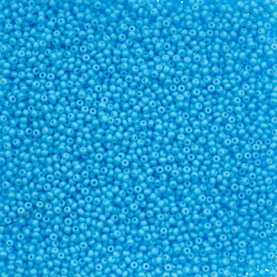 John Bead 11/0 Opaque Dyed Solgel Czech Glass Seed Beads, 250g Aqua {1}