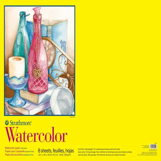 Strathmore 300 Series Watercolor Pad 22"X30"-8 Sheets {1}
