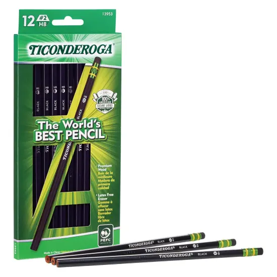 Wood-Cased Pencils, Black, 12 Count {1}