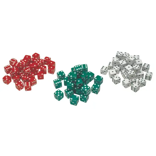 Dot Dice - Red/Green/White - Set of 36 {1}