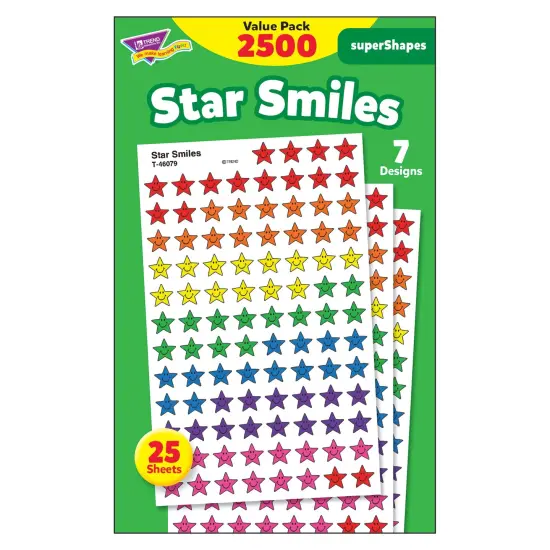 Star Smiles superShapes Stickers Value Pack, 2500 ct {1}