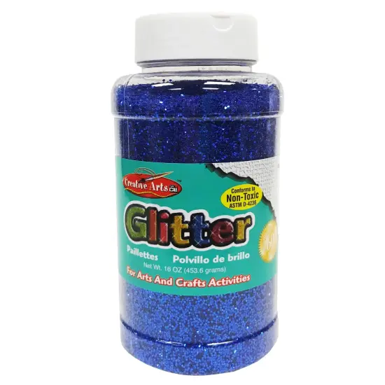Creative Arts&trade; Glitter, 16 oz. Bottle, Blue {1}
