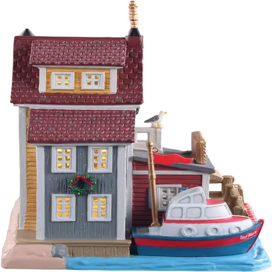 Lemax Plymouth Corners Village: The Rusty Anchor Deep Sea Charter Fishing {3}