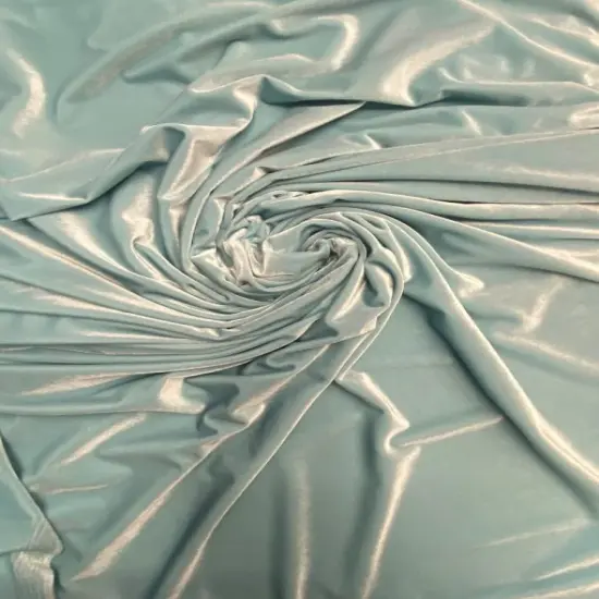 1 Yard Light Blue Stretch Velvet Fabric with Soft Drape and Smooth Finish 58/60 Inch Wide {2}