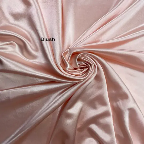 1 Yard Blush Crepe Satin Fabric for Elegant Dresses Costumes and Formal Wear 58 Inch Width {1}