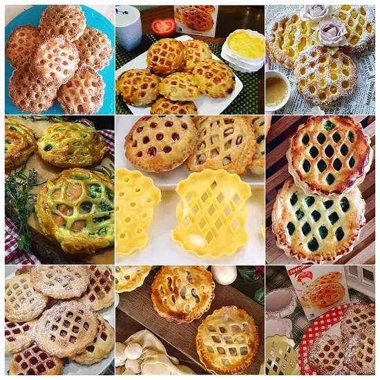 Dough Presser Pocket Pie Molds, Party Potluck Hand Pie Molds, Hand Pie Molds, Apple, Pumpkin And Acorn Shapes 3-Piece (Orbicular) {4}