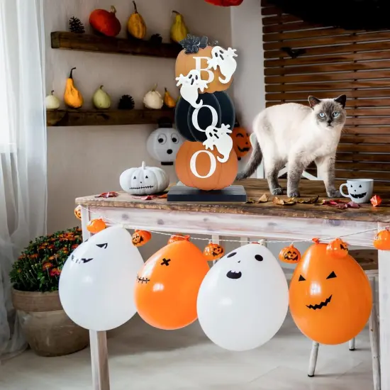 Halloween Decorations Indoor Boo Ghost Pumpkin {4}