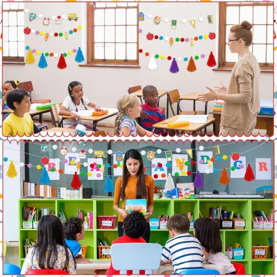 5 Pcs 9.84 ft Back to School Garland {4}