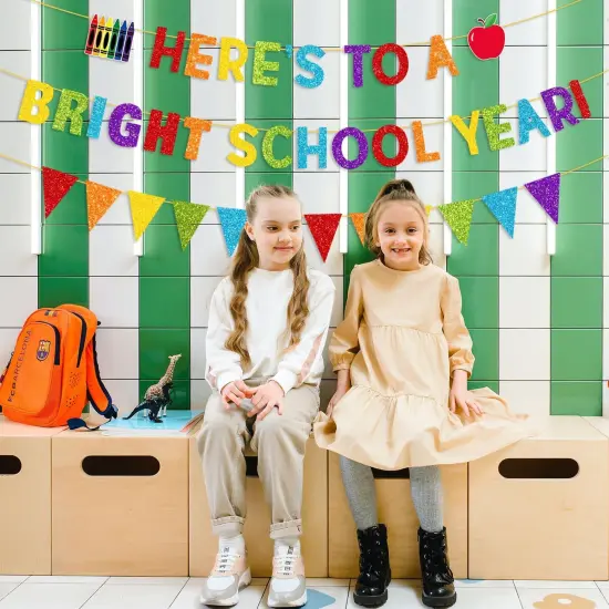 Glitter Here's To A Bright School Year Banner {2}