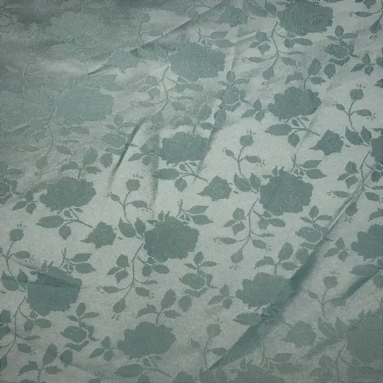 1 Yard Aqua Reversible Jacquard Satin Fabric for Drapes Clothing Tablecloth Crafts 58/60 Inches Width {3}