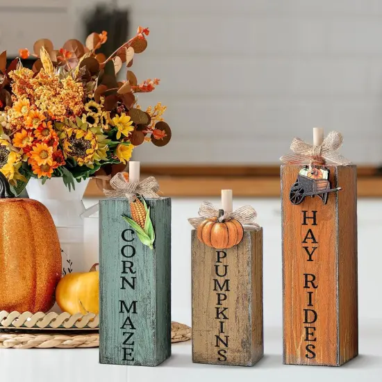 3 Pcs Fall Table Decor Thanksgiving Table Centerpiece {3}
