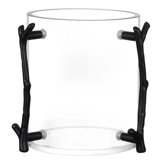 Lucite Wash Cup With Black Branch Handle {1}
