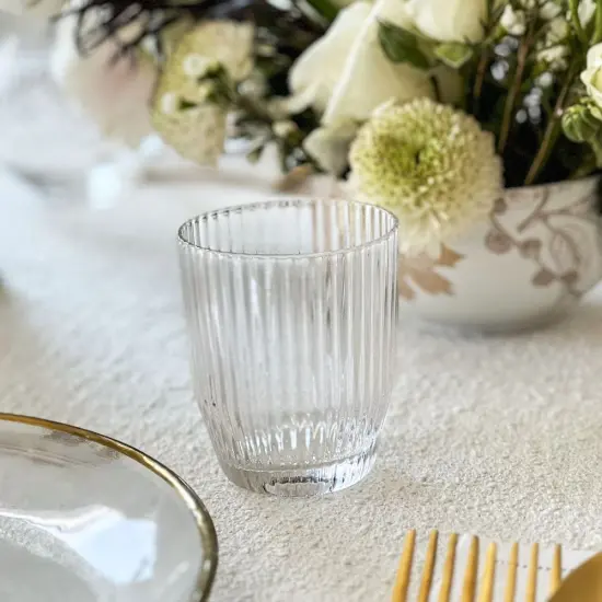 Short Crystal Glasses 6pk Gold {7}