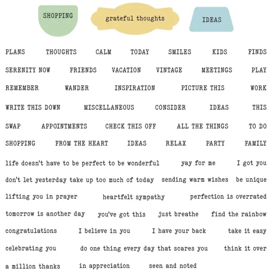 Sizzix A5 Clear Stamp Set By Eillen Hull 61/Pkg-Fan Favorites {3}